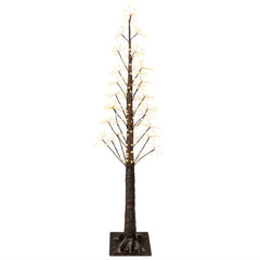 Starburst Christmas Tree White 17 x 17 x Plastic Brown (warm white)