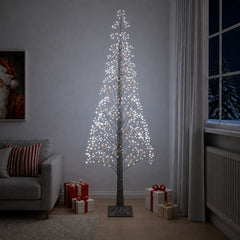 vidaXL Starburst Christmas Tree White 17 x 17 x Plastic
