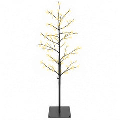 vidaXL Micro Birch Christmas Tree Black 18 x 18 x 120 cm Steel 2