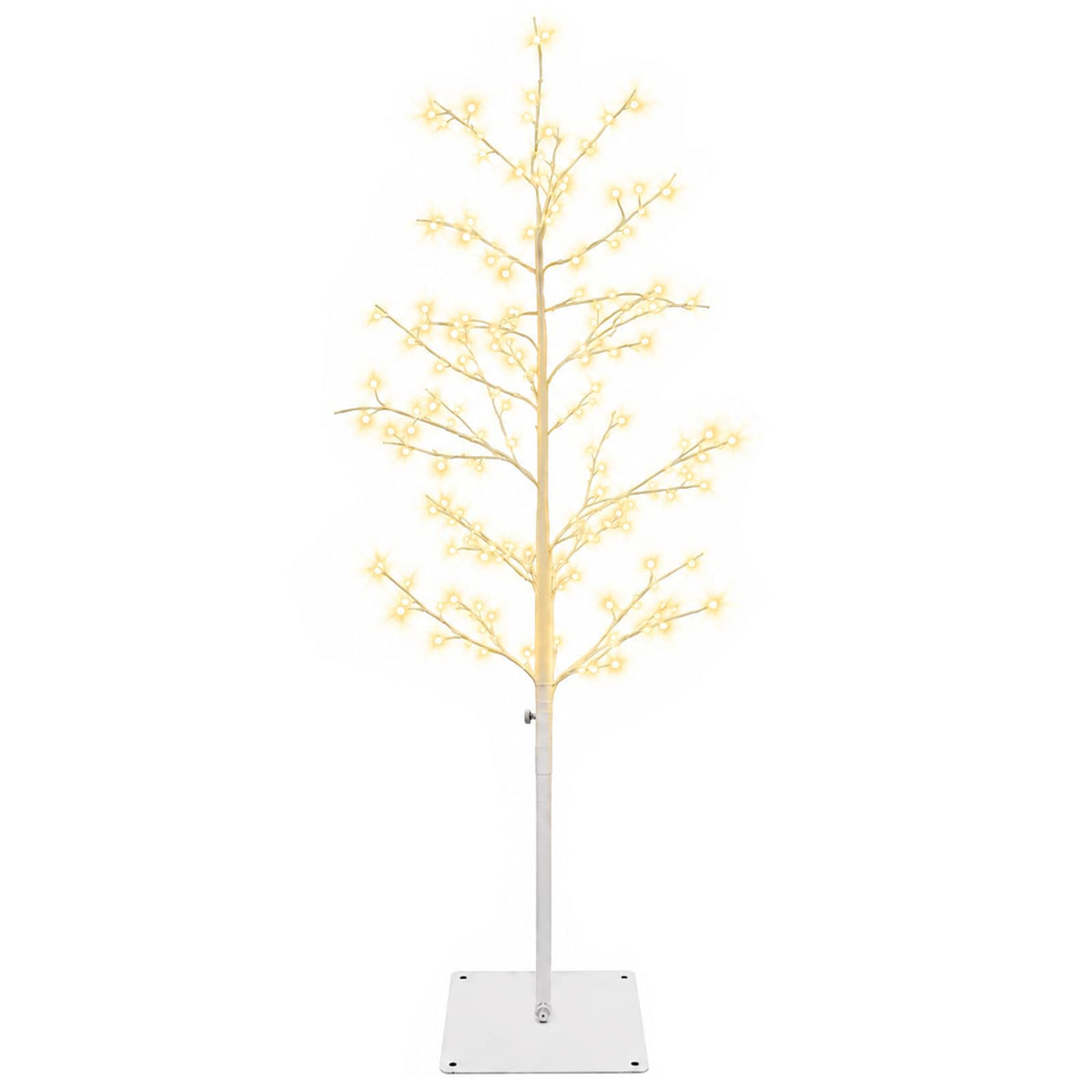 vidaXL Micro Birch Christmas Tree White 18 x 18 x 120 cm Steel 2