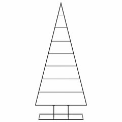 vidaXL Metal Christmas Tree KUOPIO 210 cm Metal Black 4