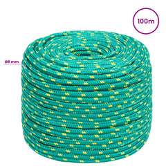 Multipurpose Utility Rope 8 mm 100 m Green PP 420 kg Max Load, image 6