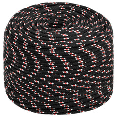 vidaXL Multipurpose Utility Rope 10 mm 100 m Black and Red PP 2