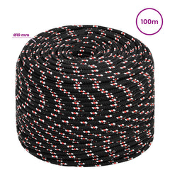 vidaXL Multipurpose Utility Rope 10 mm 100 m Black and Red PP 6