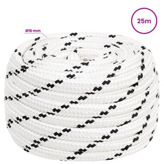 vidaXL Multipurpose Utility Rope 16 mm 25 m White Polyester 6