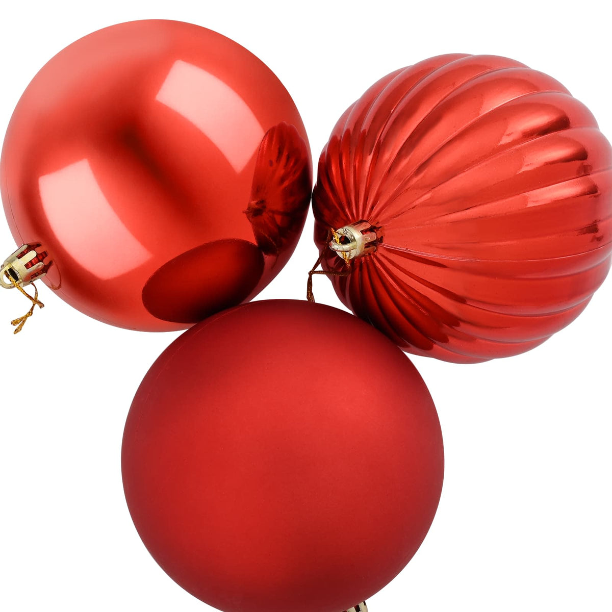 vidaXL Christmas Ball Set XXL 3 pcs Red Dia. 25 cm Plastic 4