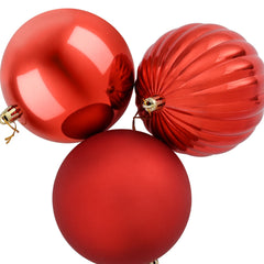 vidaXL Christmas Ball Set XXL 3 pcs Red Dia. 25 cm Plastic 4