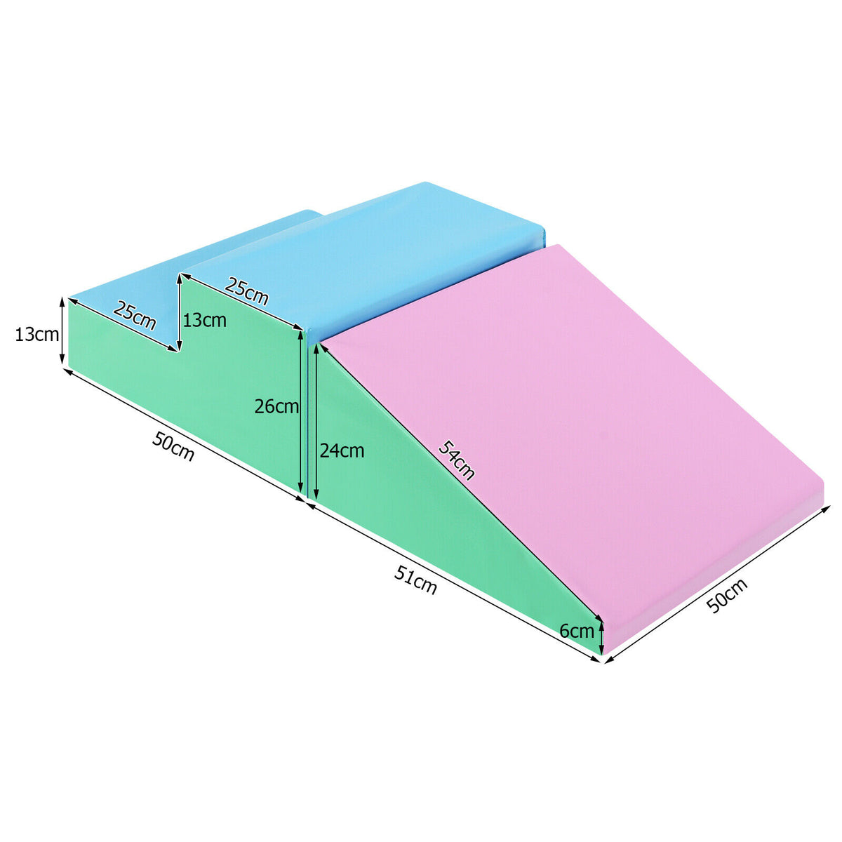Toddler Climb and Crawl Foam Play Set-Pink & Green
