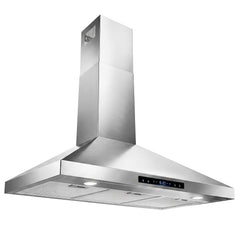 90 cm Wall Mount Range Hood 744 km/h-Sliver