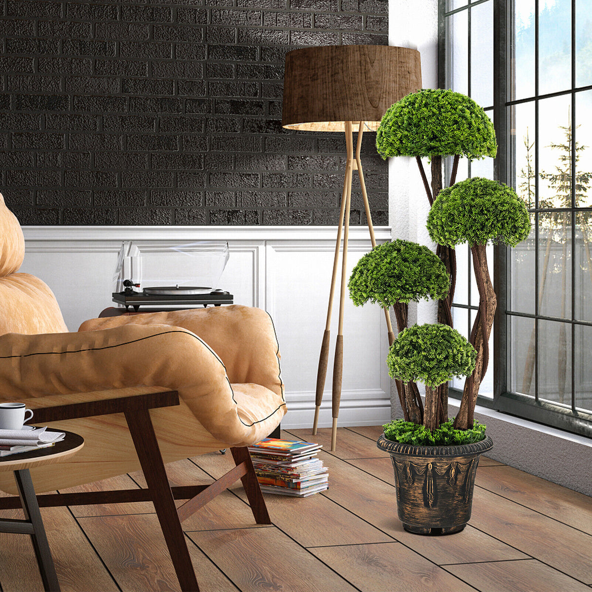 90cm Artificial Cypress Tree with Pot
