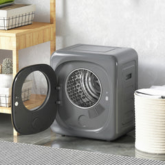 HOMCOM 4kg Vented Tumble Dryer with 5 Drying Mode, 800W Compact Freestanding Front Tumble Dryer, Grey