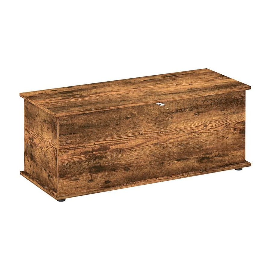 HOMCOM 113L Storage Chest, Storage Box with Flip-Top Lid and 2 Safety Hinges, Storage Trunk for Living Room, Entryway, 100 x