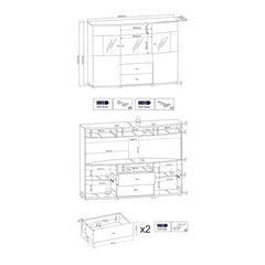 Dera 81 Sideboard Display Cabinet 160cm - product image 12