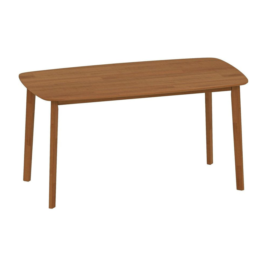 HOMCOM Pine Wood Rectangular Dining Table - Light Brown
