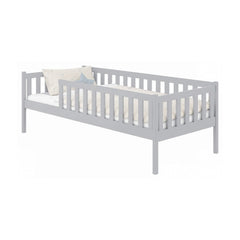 Wooden Single Bed Ada in Grey Matt, image 4