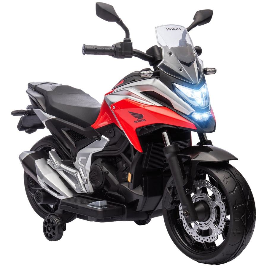 AIYAPLAY 12V Honda Licensed Kids Electric Motorbike w/ Music in Red