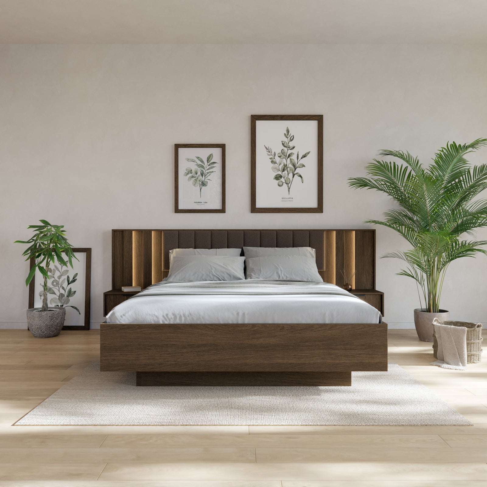 Set of Bedside Tables AMARO Oak Dunin