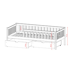 Wooden Single Bed Antonio With Storage, image 13