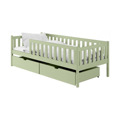 Wooden Single Bed Antonio With Storage in Olive, image 8