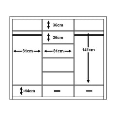 Arti 1 - 3 Sliding Door Wardrobe 250cm - product image 20
