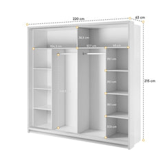 Arti 14 - 2 Sliding Door Wardrobe 220cm - product image 7