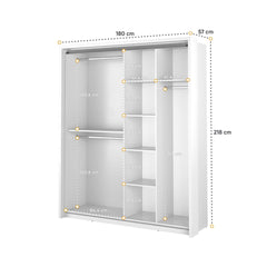 Arti 17 - 2 Sliding Door Wardrobe 180cm - product image 7