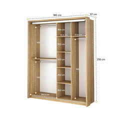 Arti 17 - 2 Sliding Door Wardrobe 180cm - product image 12