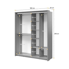 Arti 17 - 2 Sliding Door Wardrobe 180cm - product image 2