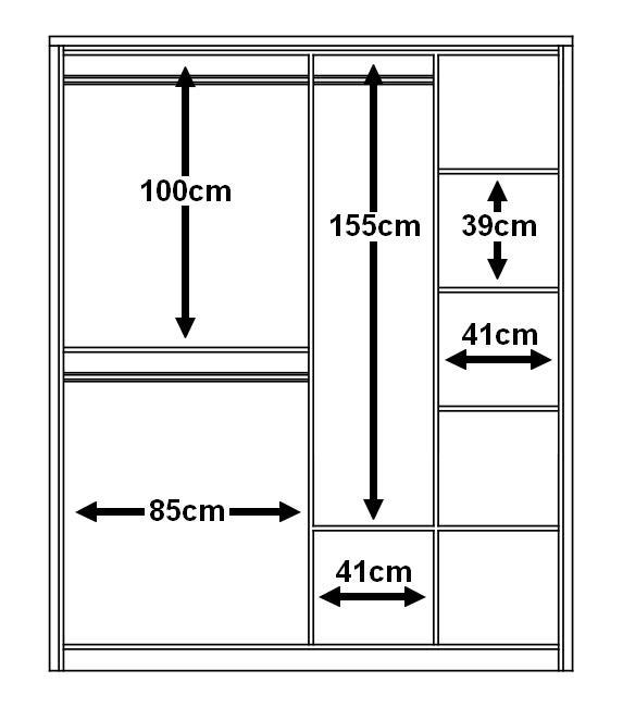 Arti 17 - 2 Sliding Door Wardrobe 180cm - product image 14