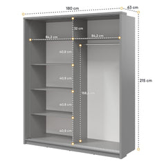 Arti AR-25 Sliding Door Wardrobe 180cm - product image 5