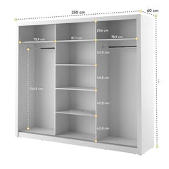 Arti 2 - 3 Sliding Door Wardrobe 250cm - product image 4