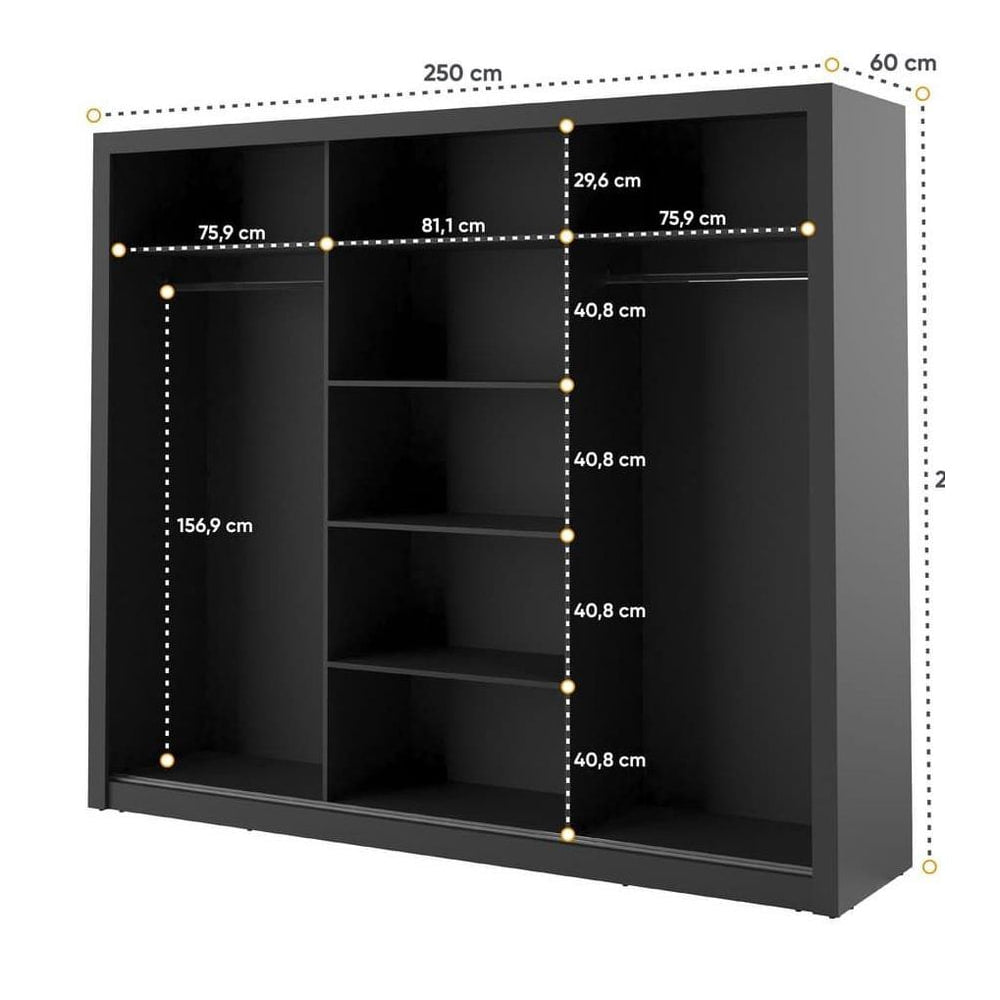 Arti 2 - 3 Sliding Door Wardrobe 250cm - product image 13