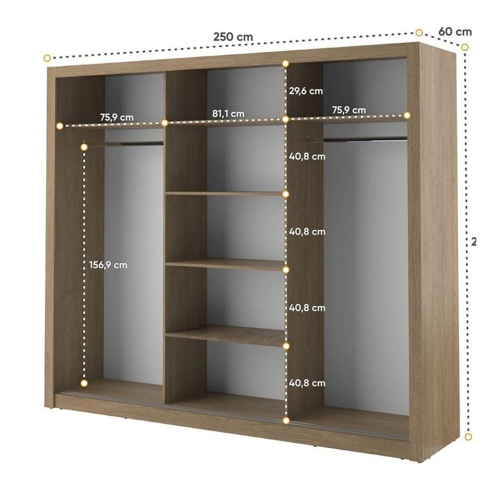 Arti 2 - 3 Sliding Door Wardrobe 250cm - product image 17