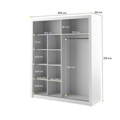 Arti 8 - 2 Sliding Door Wardrobe 203cm - product image 14
