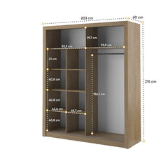 Arti 8 - 2 Sliding Door Wardrobe 203cm - product image 10