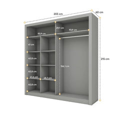 Arti 8 - 2 Sliding Door Wardrobe 203cm - product image 5