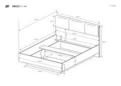 Bed ARCO White / White Gloss