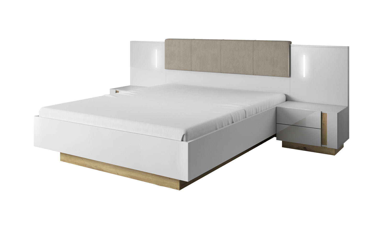 Bed ARCO White / White Gloss