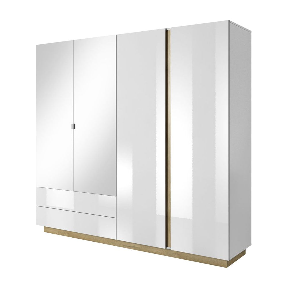 Wardrobe ARCO 220 White / White Gloss