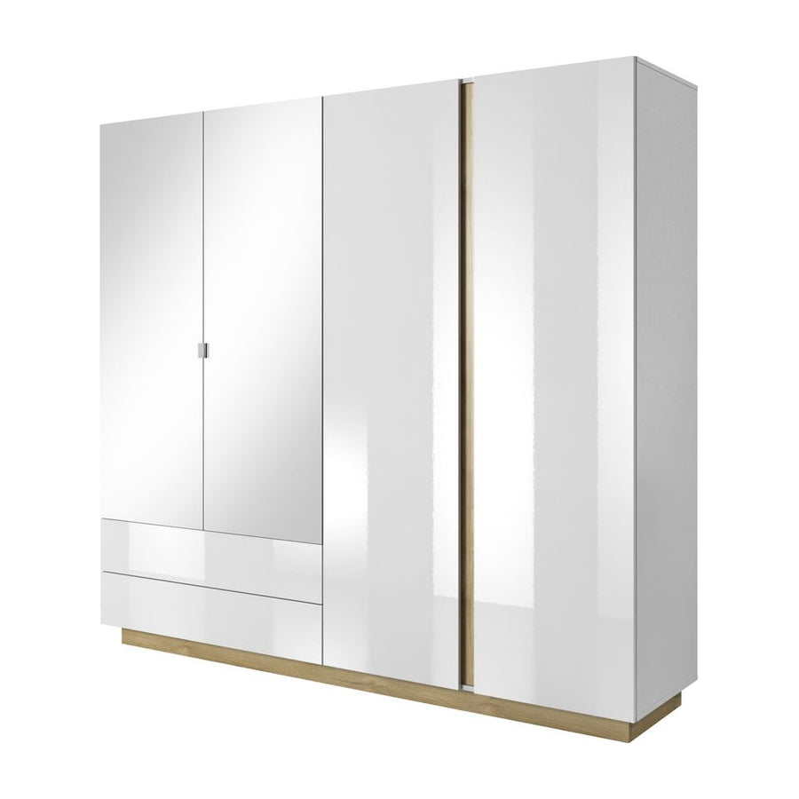 Wardrobe ARCO 220 White / White Gloss