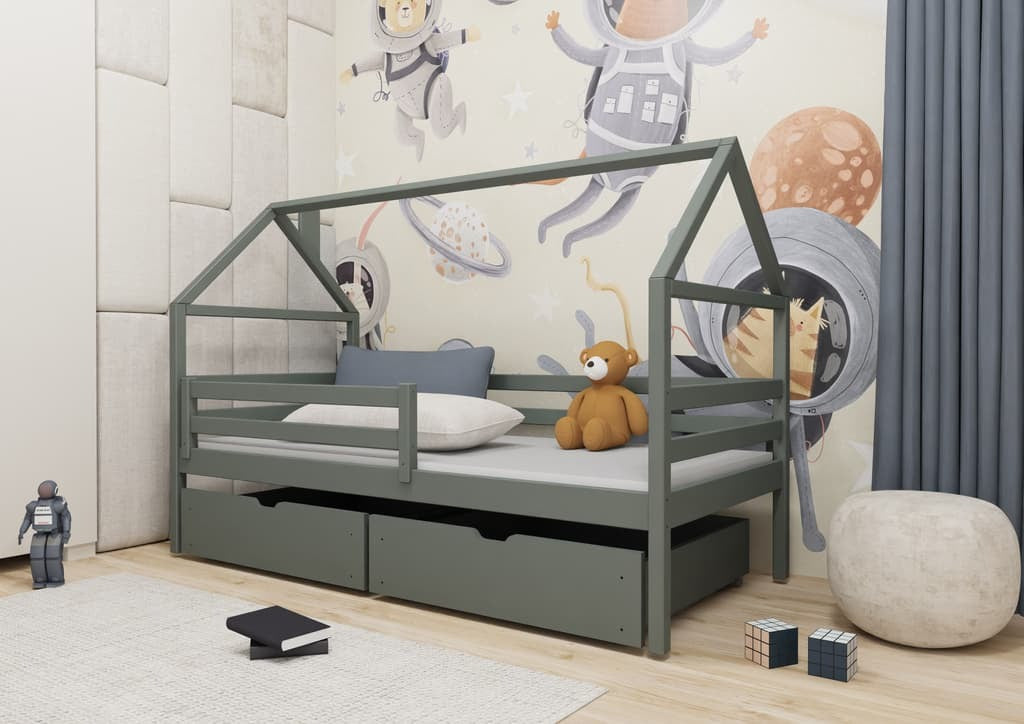 Wooden Single Bed Aaron With Storage