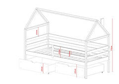 Wooden Single Bed Aaron With Storage