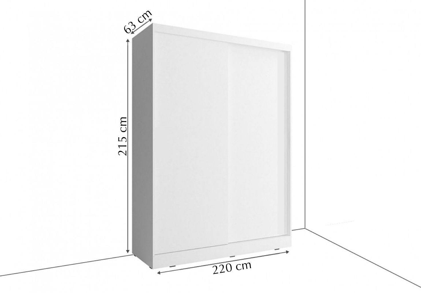 Arti 14 - 2 Sliding Door Wardrobe 220cm - product image 10