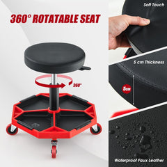 Garage Workshop Creeper Seat in Red