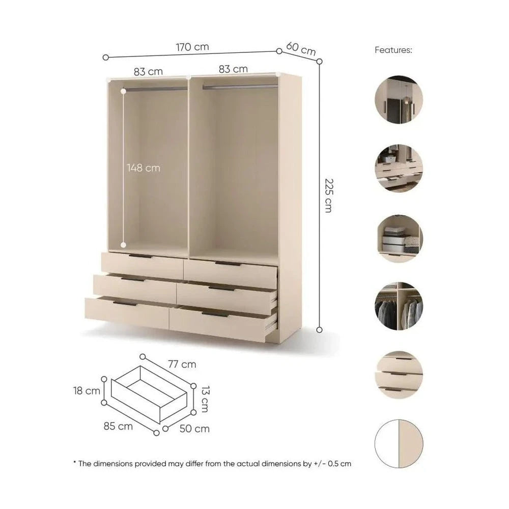 Avera AV-01 Hinged Door Wardrobe 170cm - product image 21