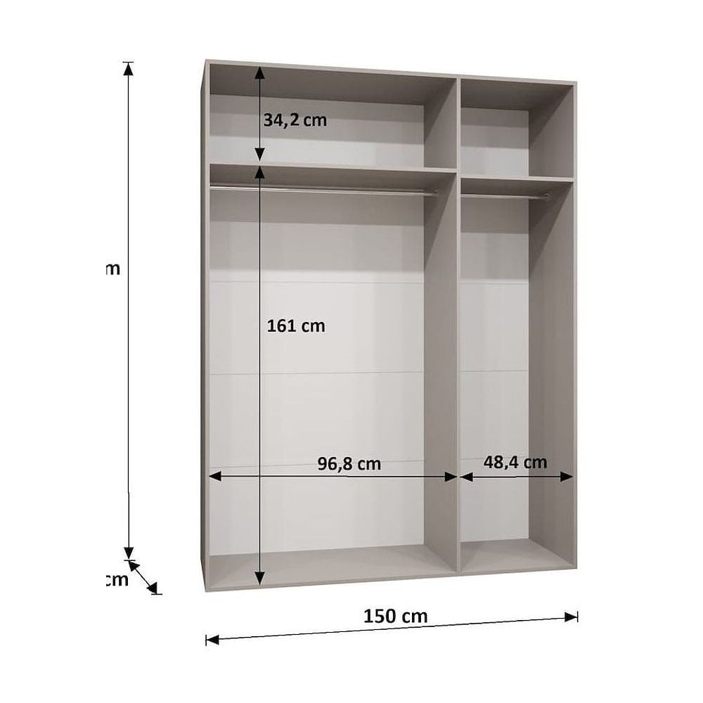 Alicante II Hinged Door Wardrobe 150cm - product image 9