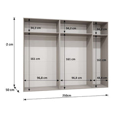 Alicante II Hinged Door Wardrobe 250cm - product image 13