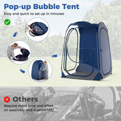 All-Weather Clear PVC Bubble Tent with Sealed Floor-Blue