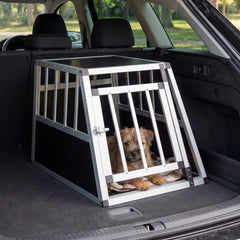 Aluminum Dog Transport Box with Lockable Door Divider for Small Puppy