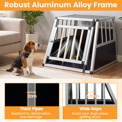 Aluminum Dog Transport Box with Lockable Door Divider for Small Puppy